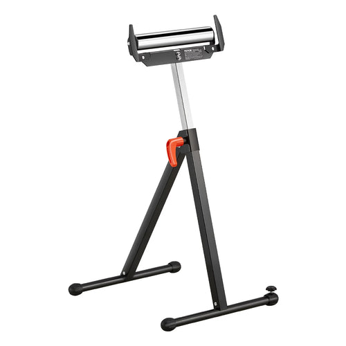 SucceBuy Roller Stand 250lbs/135lbs LBC Adjustable Height with 11.5in Polished Steel Roller Head Woodworking Extension Support