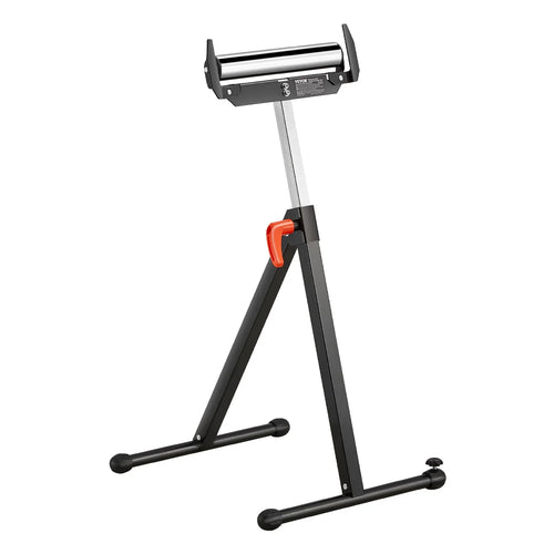 Amocart Roller Stand 250lbs/135lbs LBC Adjustable Height with 11.5in Polished Steel Roller Head Woodworking Extension Support