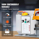 Amocart Metal Lathe Machine 7'' x 13.78'' 0-2200 RPM Continuously Variable Speed 500W & Tool Box for Processing Precision Parts