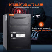 Load image into Gallery viewer, Amocart 1.7/2.5Cub Depository Safe Deposit Safe Electronic Code Lock&amp;2 Keys Business Drop Slot Safe for Cash Mail in Home Hotle
