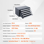 Amocart Steel Drill Dispenser Organizer Cabinet Storage Drill Bit Dispenser Cabinet Three-Drawer Drill Bit Organizer Cabinet
