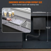 Load image into Gallery viewer, Amocart Ice Chest Stainless Steel Ice Cooler Commercial Ice Bin with Cover Outdoor Kitchen Ice Bar Drain-pipe and Drain Plug
