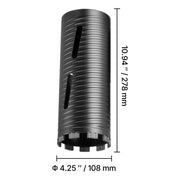Bild in Galerie-Viewer laden, SucceBuy Core Drill Bit Internal Thread Diamond Dry Coring Bit w 3 Adapters Pilot Drill and Hex Wrench for Concrete Red Bricks
