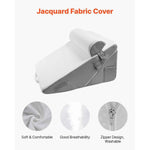 Amocart Bed Wedge Pillow 3 Pcs Adjustable Orthopedic Bed Wedge Set Post Surgery Pillow for Acid Reflux Back Pain Snoring Relief