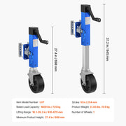 Bild in Galerie-Viewer laden, SucceBuy 10in Trailer Jack Sidewind Round with Handle Bolt-on 1600lbs Tongue Single Jockey Wheel for Boat RV Parts Accessories
