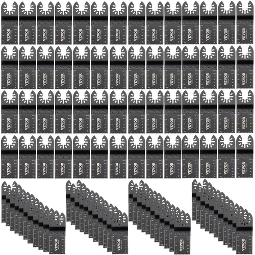 SucceBuy 100PCS Oscillating Saw Blades Quick Release Multitool Blades Kit HCS Tool Blades Cut Cutter for Wood Plastic Metal Nail