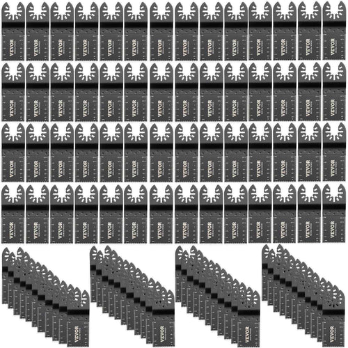SucceBuy 100 Stücke Oszillierende Sägeblätter Schnellverschluss Multitool Klingen Kit HCS Werkzeug Klingen Schneiden Fräser für Holz Kunststoff Metall Nagel