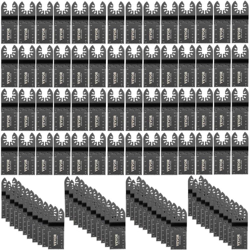 SucceBuy 100 Lames de scie oscillantes à dégagement rapide pour outils multiples, lames d'outils HCS pour couper le bois, le plastique, le métal et les clous