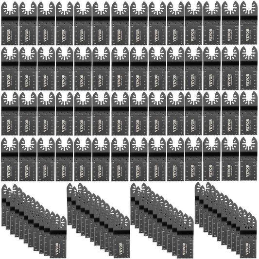 Amocart 100PCS Oscillating Saw Blades Quick Release Multitool Blades Kit HCS Tool Blades Cut Cutter for Wood Plastic Metal Nail