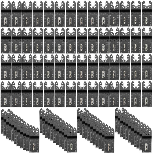 Amocart 100PCS Oscillating Saw Blades Quick Release Multitool Blades Kit HCS Tool Blades Cut Cutter for Wood Plastic Metal Nail