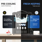 Load image into Gallery viewer, SucceBuy 22-30L/H Soft Ice Cream Maker Commercial Countertop Tricolor 2+1 Flavors Sweet Cones Freezing Equipment Vending Machine
