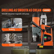Load image into Gallery viewer, SucceBuy 11PCs Magnetic Drill Motor 1.6 in 1450W Boring Diameter 850RPM Speed 2810 lbf Portable Electric Mag Drill Press
