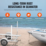 Amocart Boat Trailer Guide 43”Adjustable Design Trailer Guide Poles 2PCS Rustproof Galvanized Steel Trailer Guide With PVC Pipe