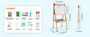 Bild in Galerie-Viewer laden, SucceBuy Children Magnetic Drawing Board Wooden Double-Sided Kid's Art Easel with Whiteboard Chalkboard for Girls Gifts Toys
