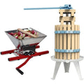 Fruit Crusher and Cider Press Set 7L Stainless Steel Crusher 18L Wood Press for Apples Grapes
