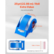 Load image into Gallery viewer, Amocart 1.5in Core 6 Rolls Clear Packing Tape with Dispenser 2.7 Mil Shipping Tape Designed for Moving Boxes Storage Mailing
