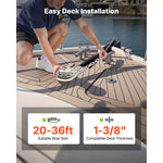 SucceBuy 1100W Vertical Fishing Windlass Fit for 1/4-Inch Chain or 9/16 & 5/8 Inch Nylon Rope Max Pull 700 lbs for Boats 20-36ft