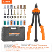 Load image into Gallery viewer, SucceBuy 14" 16" Rivet Nut Tool Rivnut Tool Kit with Metric and SAE Mandrels 70PCS/186PCS Rivet Nuts With Rugged Carrying Case
