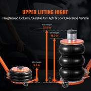 Load image into Gallery viewer, SucceBuy Air Jack 3/5 Ton Pneumatic Lifting Jack with Heightened Column Adjustable Handle Thick Rubber Pad for Sedan, SUV Pickup - AMOCART
