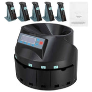 Load image into Gallery viewer, SucceBuy 230/300 Coins/Min USD Coin Sorter Wrapper Professional Electric Automatic Machine LED Display for School Shop Bank Home
