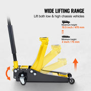 Charger l'image dans la visionneuse de galerie, SucceBuy 2T Low Profile Floor Jack Iron Hydraulic Racing Floor Jack Hydraulic Car Jack with Single/Dual Piston Quick Lift Pump
