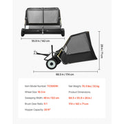 Bild in Galerie-Viewer laden, SucceBuy Large Lawn Sweeper, Tow Behind Design with Dump Rope for Easy Emptying
