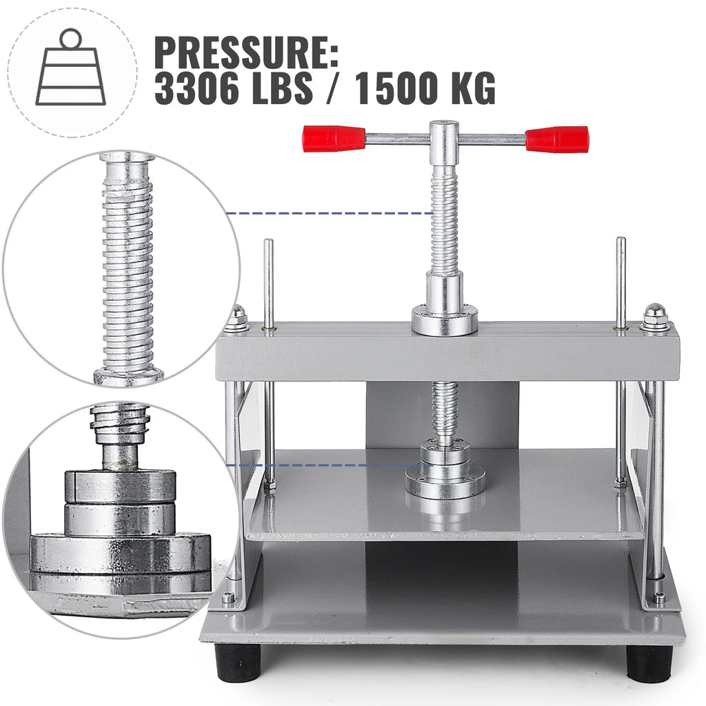 SucceBuy Manual Paper Press Machine 12x8.6 in for A4 Paper 10cm Thickness Steel Frame Paper Press Machine Papermaking Book Press