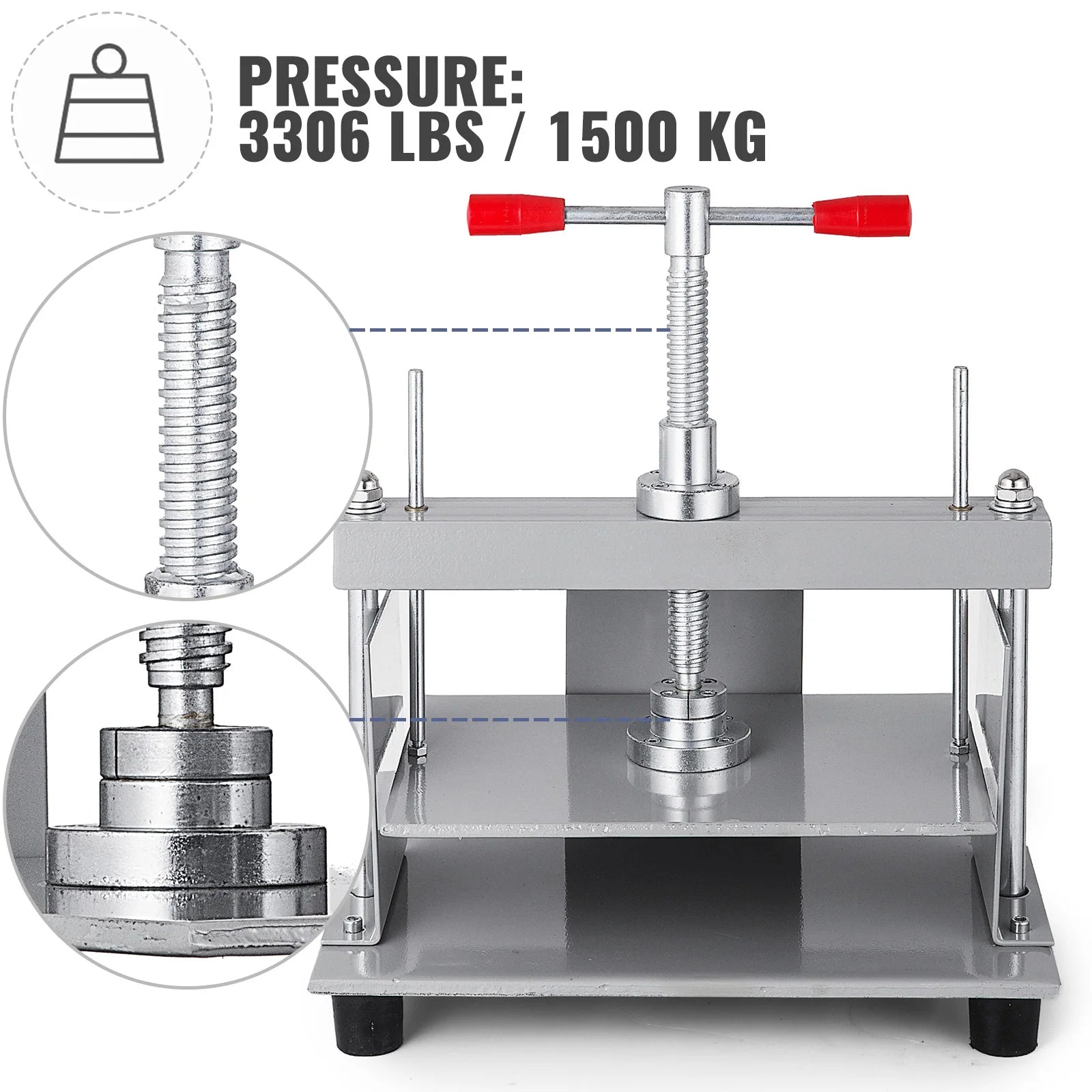 SucceBuy Manual Paper Press Machine 12x8.6 in for A4 Paper 10cm Thickness Steel Frame Paper Press Machine Papermaking Book Press