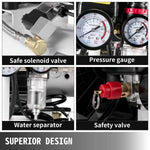 Amocart 25/60L Air Compressor 110V/240V Silent Oil-Free Compressor 750W 1 HP For Home Repair Tire Inflation Whisper Compressor