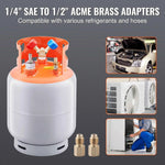 Amocart 30 lbs Refrigerant Recovery Tank with Float Switch Reusable AC Recovery Tank HVAC for All Refrigerant Prevent Overflow