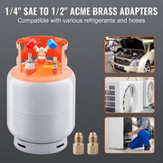 Load image into Gallery viewer, Amocart 30 lbs Refrigerant Recovery Tank with Float Switch Reusable AC Recovery Tank HVAC for All Refrigerant Prevent Overflow
