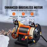Amocart 3in Jewelry Polisher Buffer Brushless Adjustable Speed Mini Multi-purpose Bench Grinder Polishing Machine for Gemstones