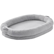 Charger l'image dans la visionneuse de galerie, SucceBuy Human Dog Bed Human Dog Bed for Adult Human Size Dog Bed with Washable Faux Rabbit Fur Cover Egg Orthopedic Foam Grey
