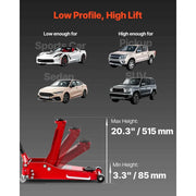 Load image into Gallery viewer, Amocart 3 Ton Low Profile Floor Jack  Aluminum Racing Floor Jack with Dual Pistons Quick Lift Pump for Sports Car SUV Pickup
