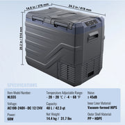 Charger l'image dans la visionneuse de galerie, Amocart 8L to 75L Car Refrigerator Fridge Portable Icebox Single&amp;Dual Zone w/Blue Tooth Temp Adjustable for Outdoor Camping RV
