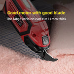 Cordless Electric Scissors 2 Blades Portable 4V Shears for Fabric Cloth Leather Cardboard Carpet DIY USB Cutting Tool 11000RPM