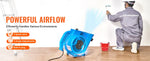 Amocart Floor Blower 1360 RPM 600 CFM Air Mover for Drying and Cooling Portable Dryer for Janitorial Home Plumbing Commercial