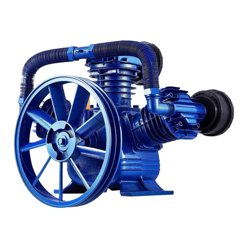 Amocart 10HP Air Compressor Pump Head 90PSI 3-Cylinder Oil Lubricated Compressor Piston Head Dual Stage V-Type Air Compressor