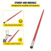 Bild in Galerie-Viewer laden, SucceBuy Hay Spear Bale Spear Capacity Spike Quick Attach Square Hay Red Coated Forks Hex Nut  Sleeve for Bucket Tractor Loader
