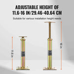 Amocart 4pcs House Floor Jack 11.6"-16" Adjustable 2500Lbs Support Beam Basement Galvanized Telescoping Jack Post for Leveling