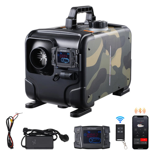 SucceBuy 8KW Car Heater 12V/24V All in One Diesel Air Heater Bluetooth/Display/CO Alarm Horizontal Diesel Heater for Vehicles
