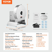 Load image into Gallery viewer, Amocart Electric Vegetable Slicer 0-12mm Thickness Adjustable Commercial Slicer Machine Convertible to Manual Food Cutter
