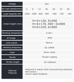 Hoodland IPT1100 Series Stroke Length 50mm Electric Height Adjustable Lifting Column Set DC 24V MAX 2250N For Coffee Table