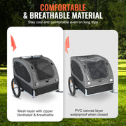Load image into Gallery viewer, Amocart 88lbs Dog Bike Trailer Pet Cart Bicycle Carrier with Wheels Coupler Reflectors Flag Collapsible to Store for Dogs
