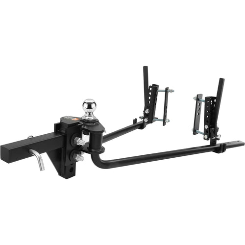 SucceBuy Attelage répartiteur de charge 1000/1500 lbs, nivellement de charge, kit d'attelages de répartition à 4 barres avec contrôle du lacet pour remorque