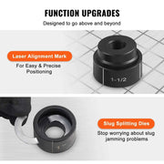 Load image into Gallery viewer, Amocart 10Ton Hydraulic Knockout Punch Driver Kit 1/2"-2"  6 Dies Carbon Steel Sheet Hole Opener Repair Tool Manuel Hole Digger
