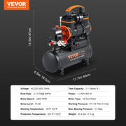 Load image into Gallery viewer, SucceBuy Silent Air Compressor 900W 1450W 1800W Quiet Oil-free Portable Air Pump for Repair Tire Inflation Whisper Compressor
