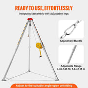 Load image into Gallery viewer, Amocart 1800/2600 lbs Confined Space Tripod Kit Winch Confined Space Rescue Tripod Fall Protection For  Confined Spaces
