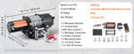Amocart 4500lbs ATV/UTV Electric Winch Nylon/Steel Rope Winch with Wireless/Wired Remote for Truck Car Towing Jeep Off-Road SUV