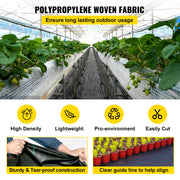 Charger l'image dans la visionneuse de galerie, SucceBuy Landscape Fabric 6ftx300ft Geotextile Fabric Durable Heavy Duty 1.5oz Ground Cover Woven For Commercial Greenhouse Yard
